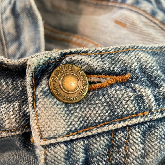 Eddie Bauer Outdoor Outfitter Mens Denim Blue Jean Medium Wash Shorts Size 34 - Picture 3 of 14